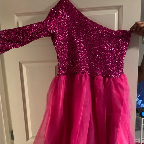 Formal Pink Sequence Dress - Picture 2 of 2